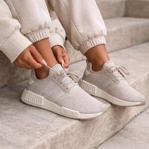 Adidas NMD_R1 W Beige Knit Sneakers Women’s 8.5 Boost